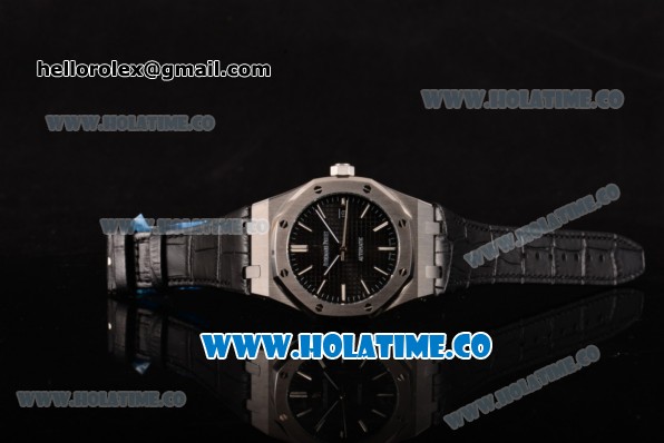 Audemars Piguet Royal Oak 41MM Miyota 9015 Automatic Steel Case with Black Dial and Stick Markers (EF) - Click Image to Close
